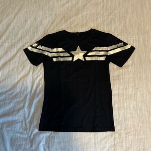 Captain America costume cosplay unisex men women size medium T-Shirt